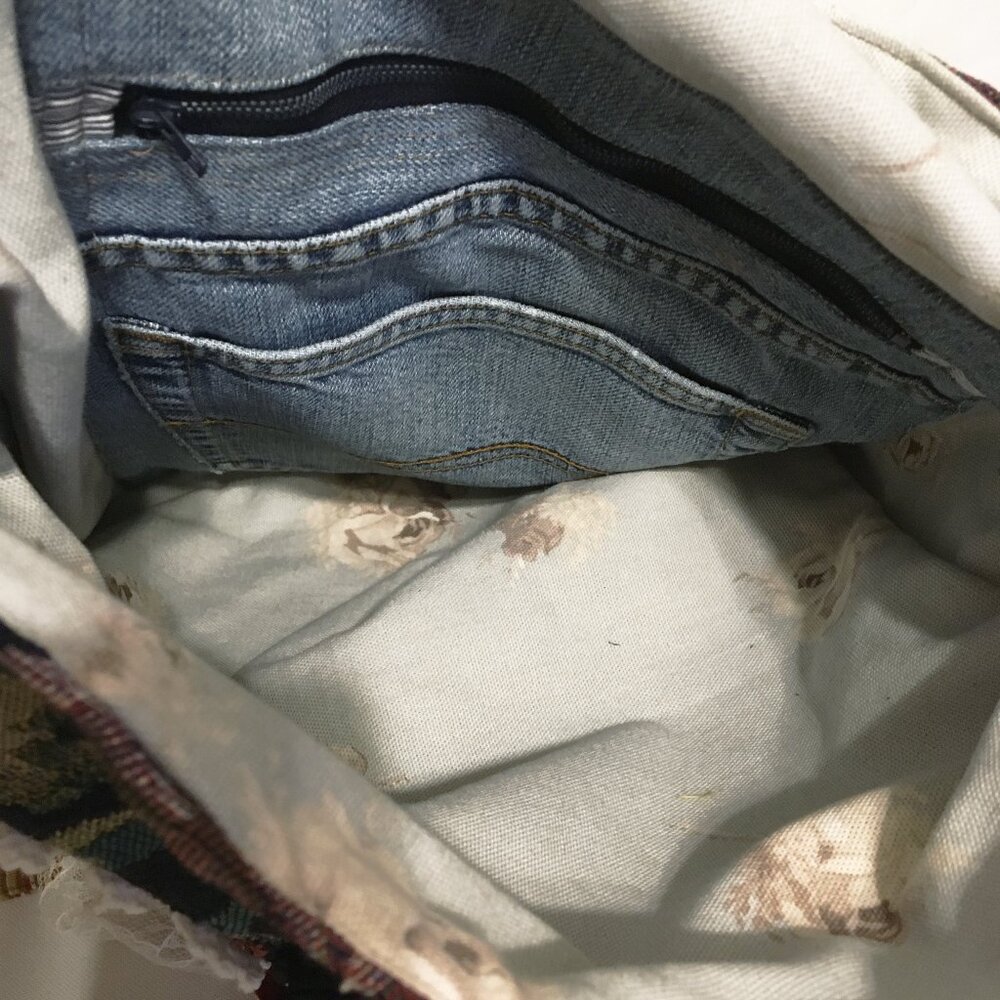 Handmade Upcycle Crossbody Bag, Boho Bag - Picture 5 of 6